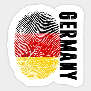 Germany Flag Fingerprint My Story DNA German Sticker